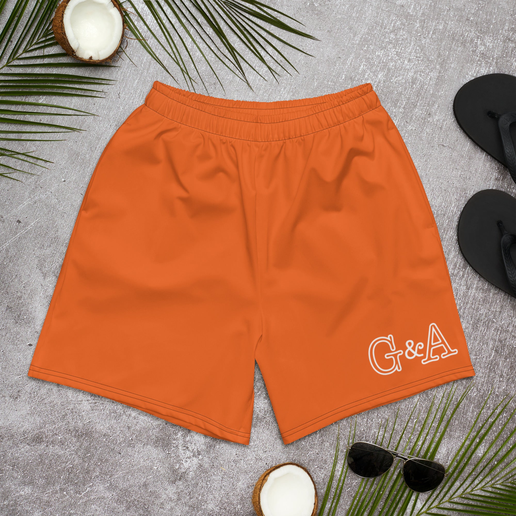 Orange Men's Recycled Athletic Shorts