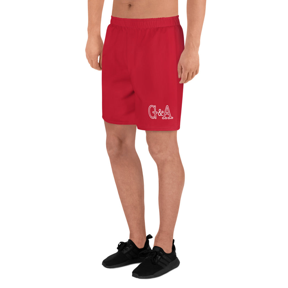Red Men's Recycled Athletic Shorts
