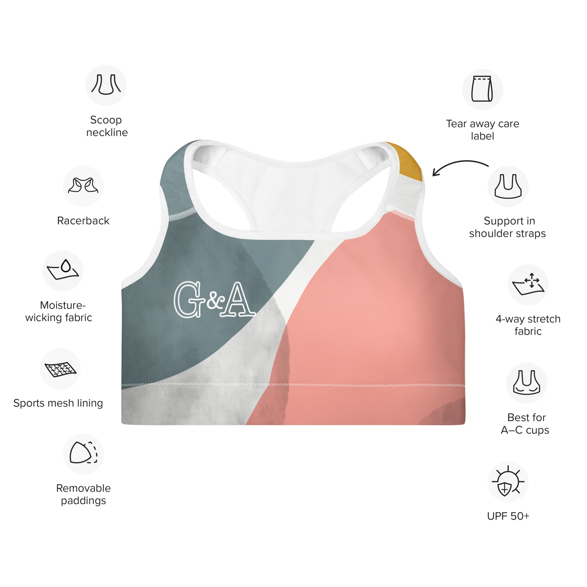 Mixed Up G&A Padded Sports Bra