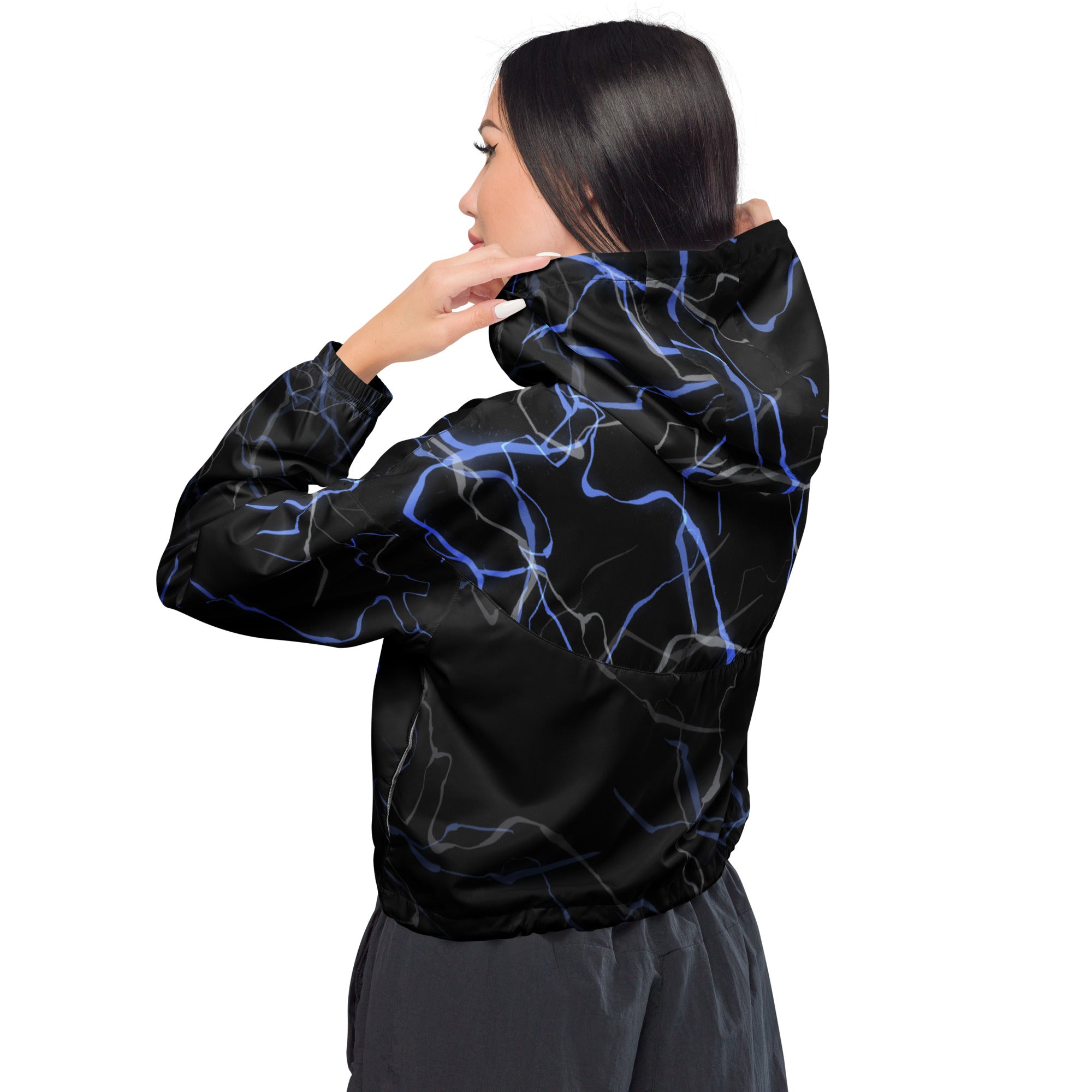 Black Lightning Women’s cropped windbreaker