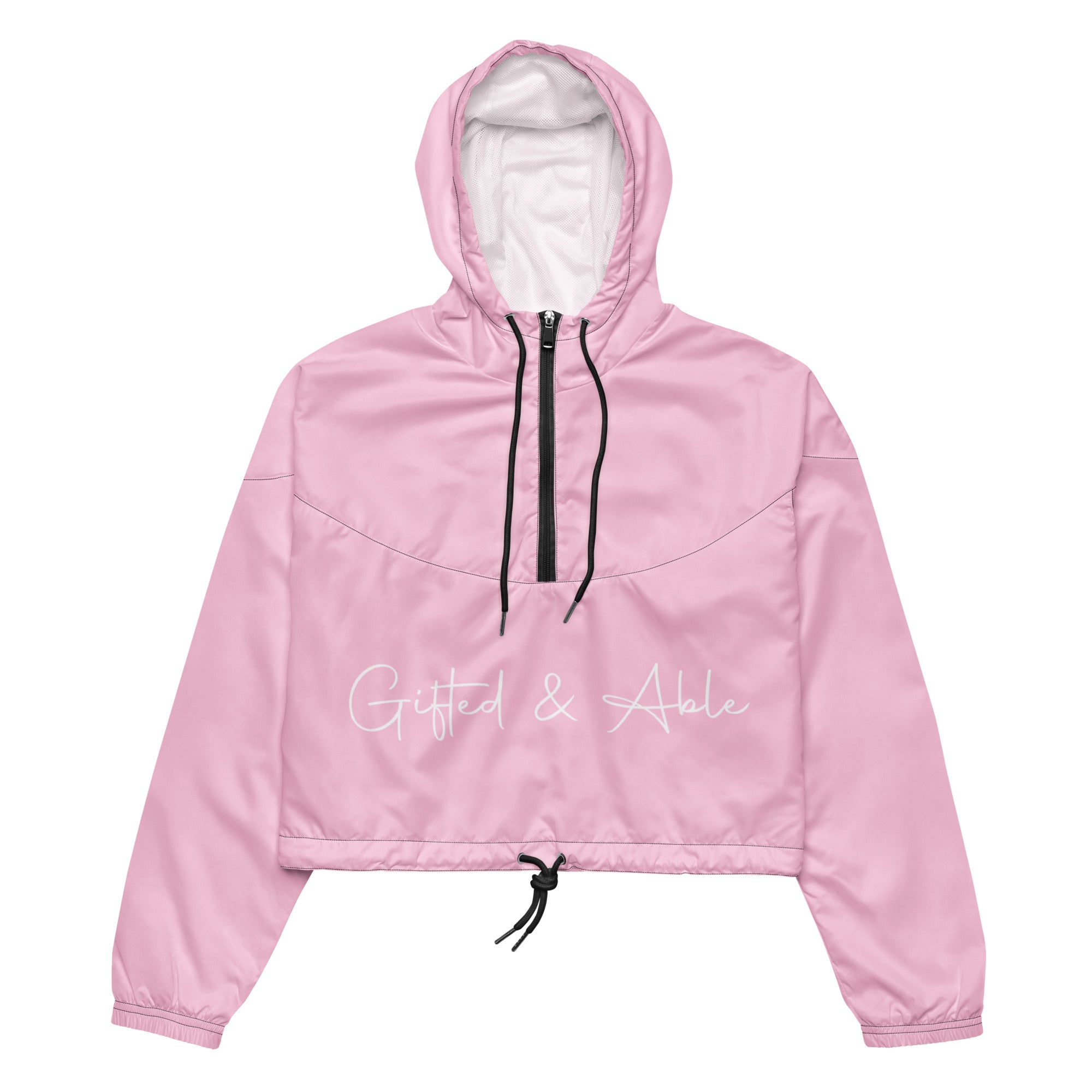 Pink cropped windbreaker