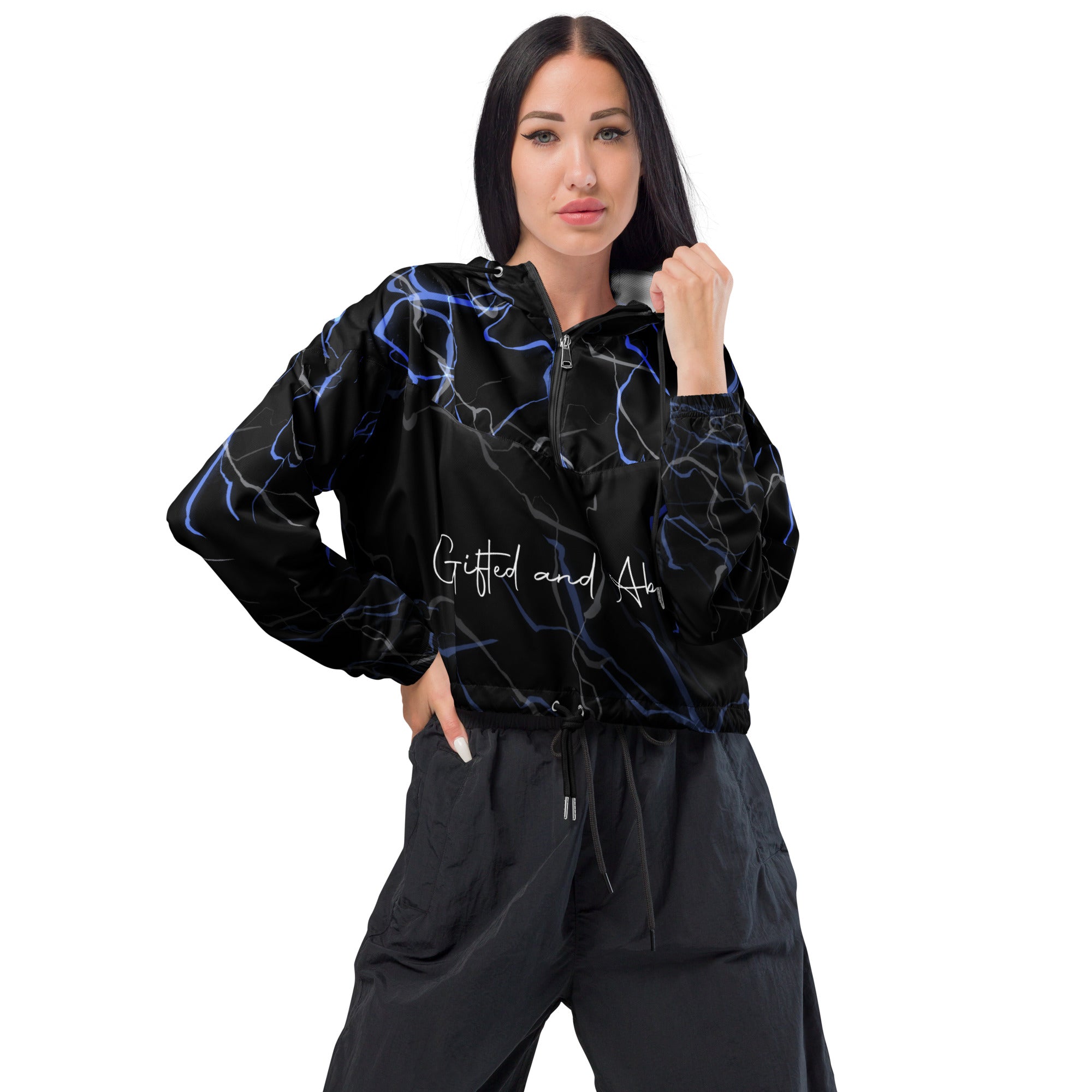 Black Lightning Women’s cropped windbreaker