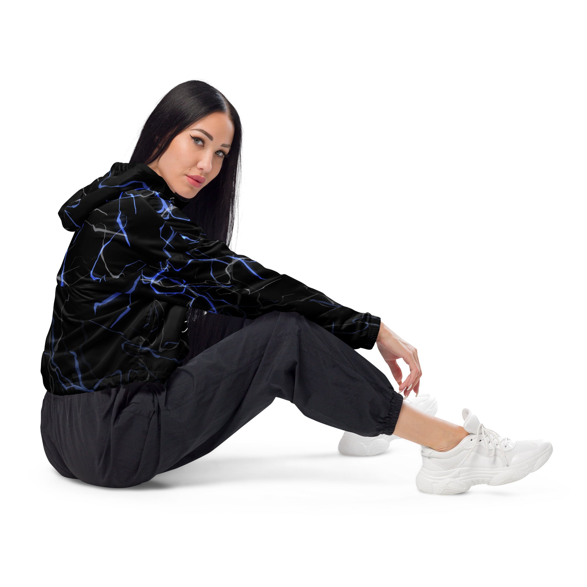 Black Lightning Women’s cropped windbreaker