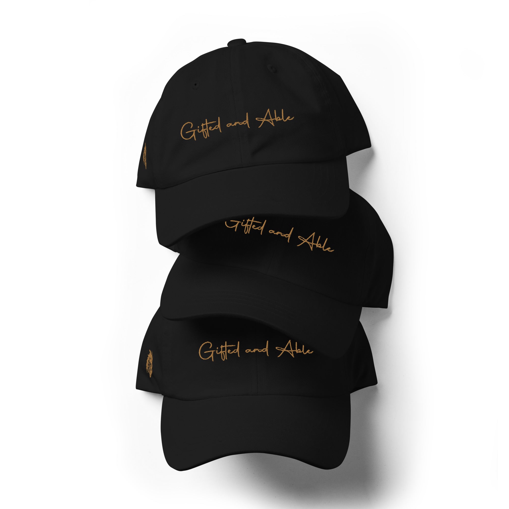 Gold Signature Embroidered Dad hat