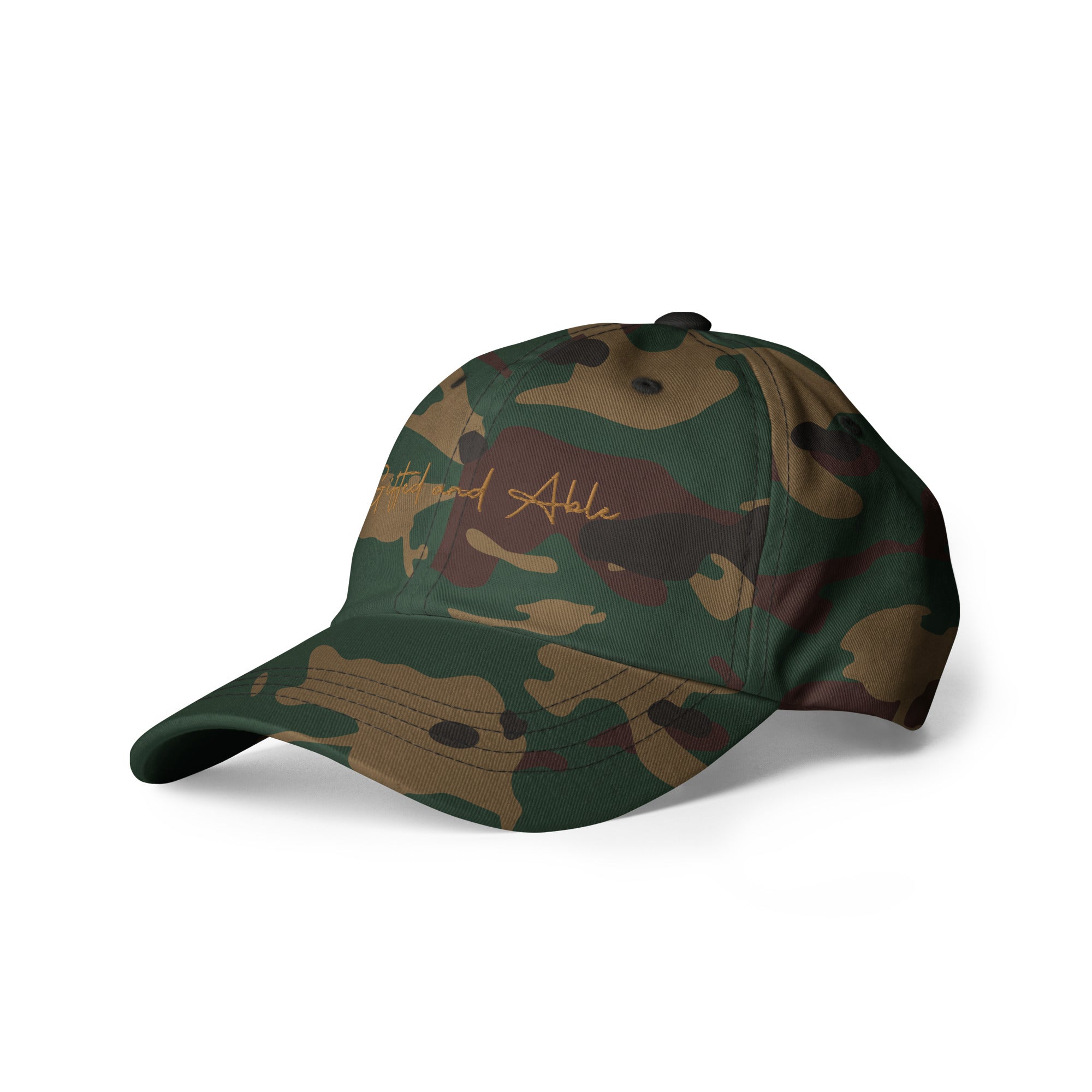 Gold Signature Embroidered Dad hat