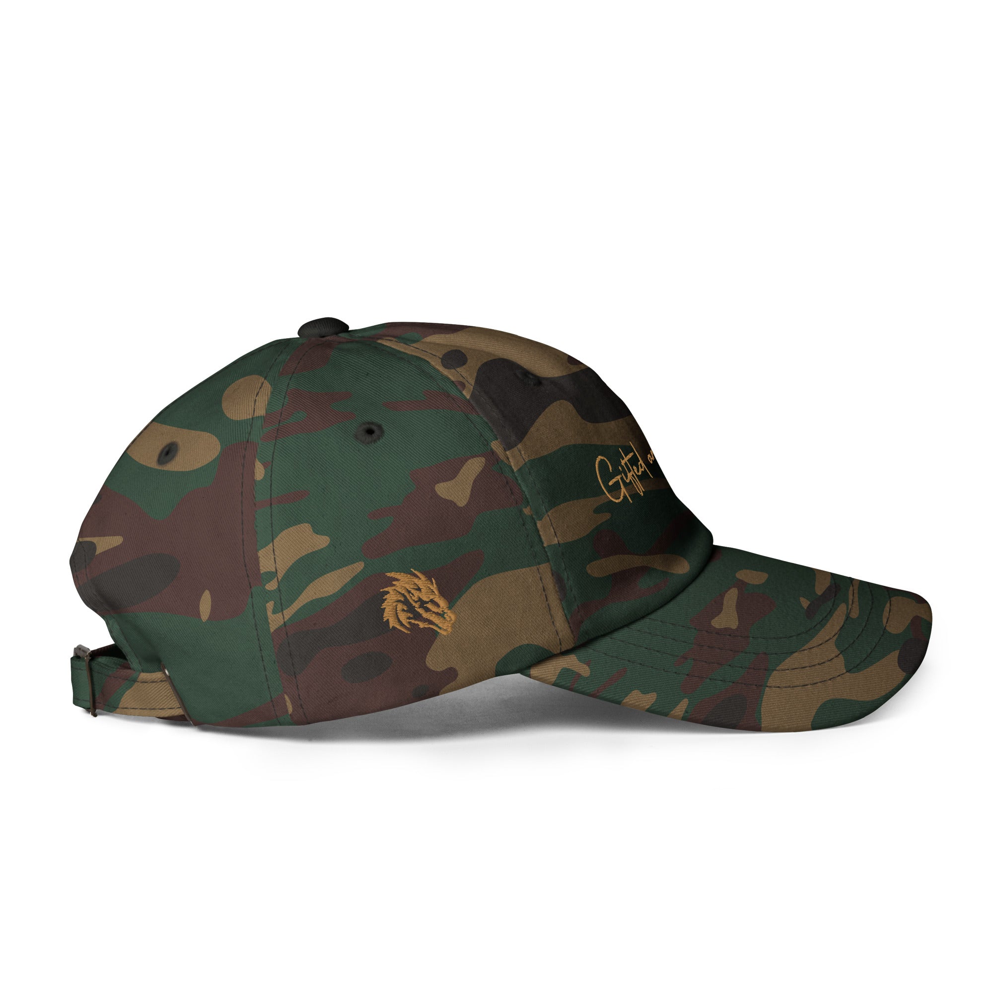 Gold Signature Embroidered Dad hat