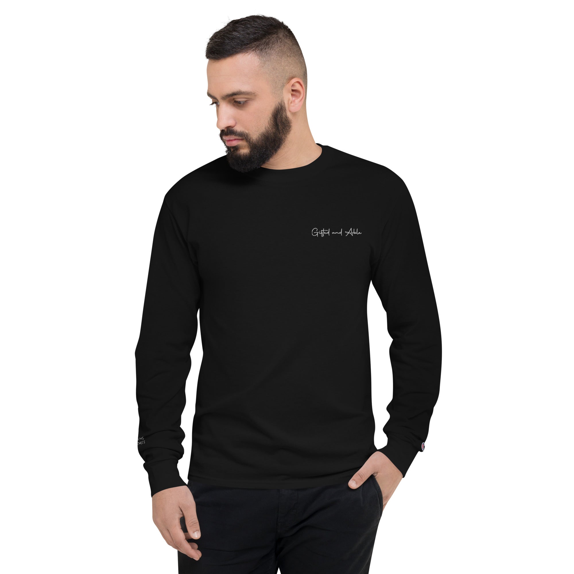 Champion Men's Embroidered Long Sleeve Shirt