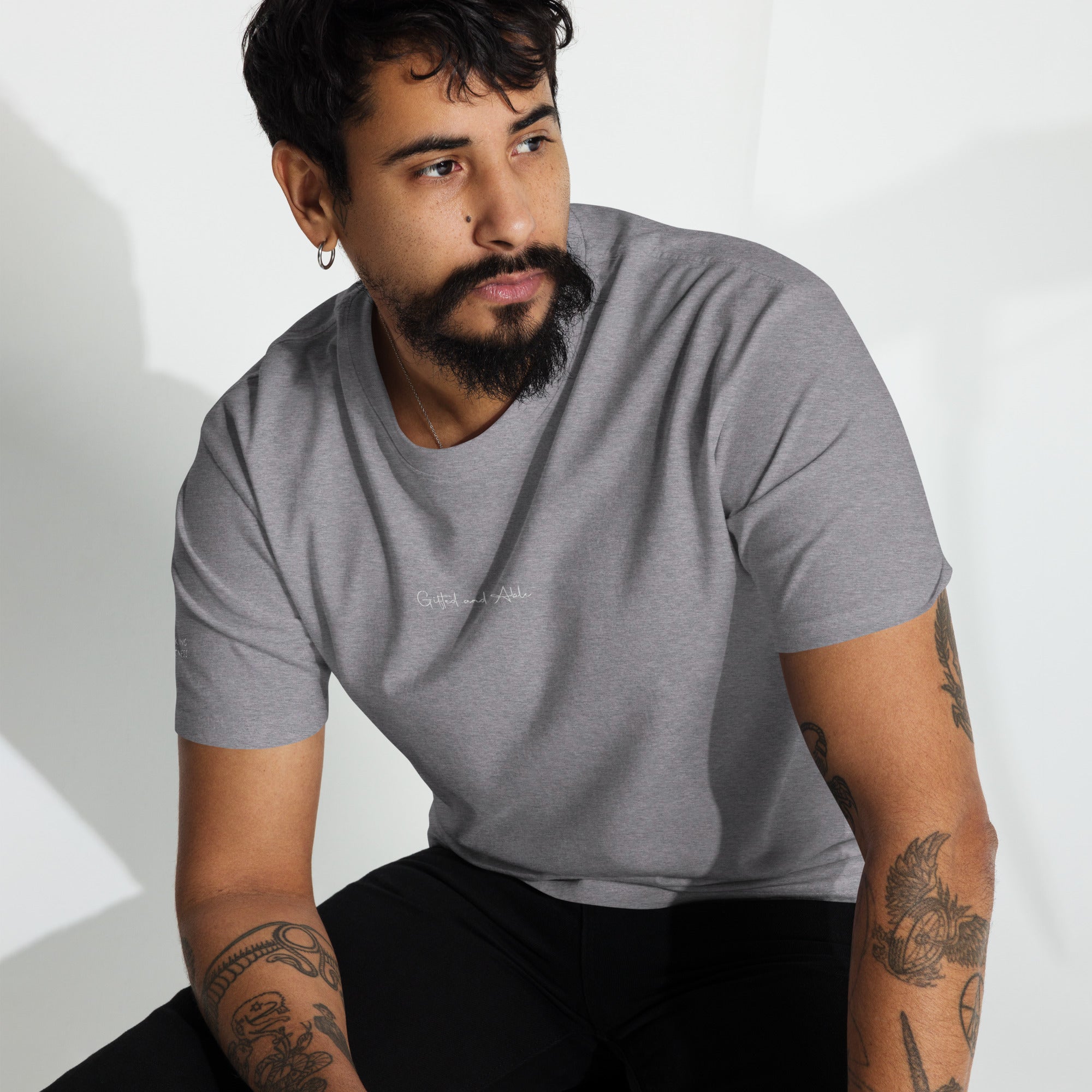 Men’s premium heavyweight Embroidered tee