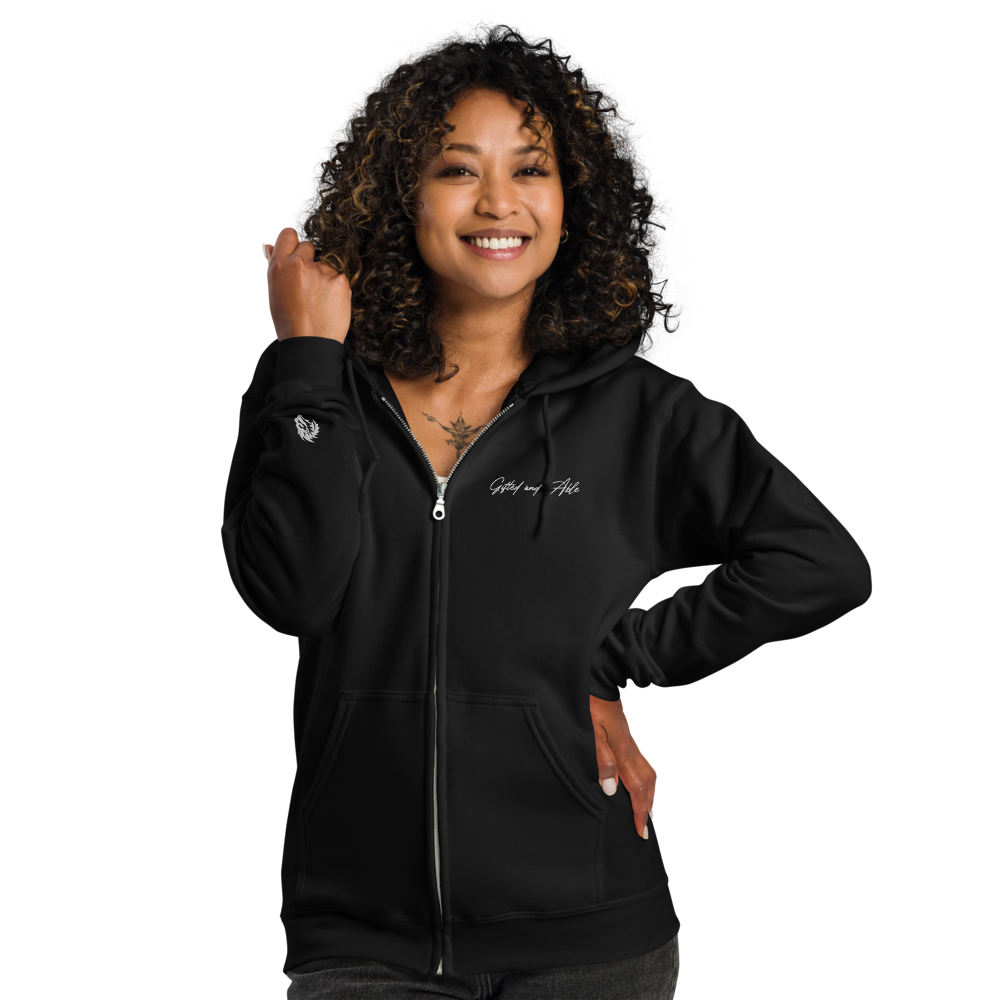 Dragon Embroidered Full-Zip G&A Hooded Jacket