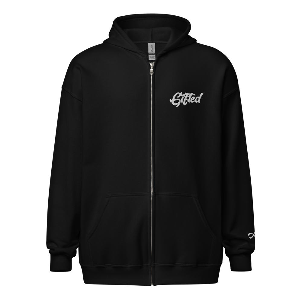 "Gifted" Embroidered Full-Zip Hooded Jacket