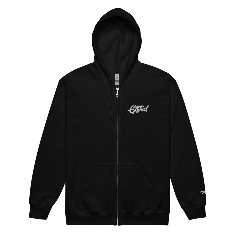 "Gifted" Embroidered Full-Zip Hooded Jacket