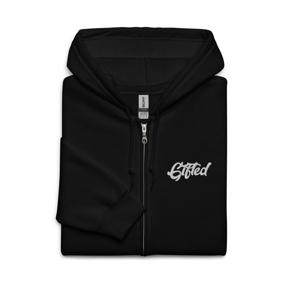"Gifted" Embroidered Full-Zip Hooded Jacket