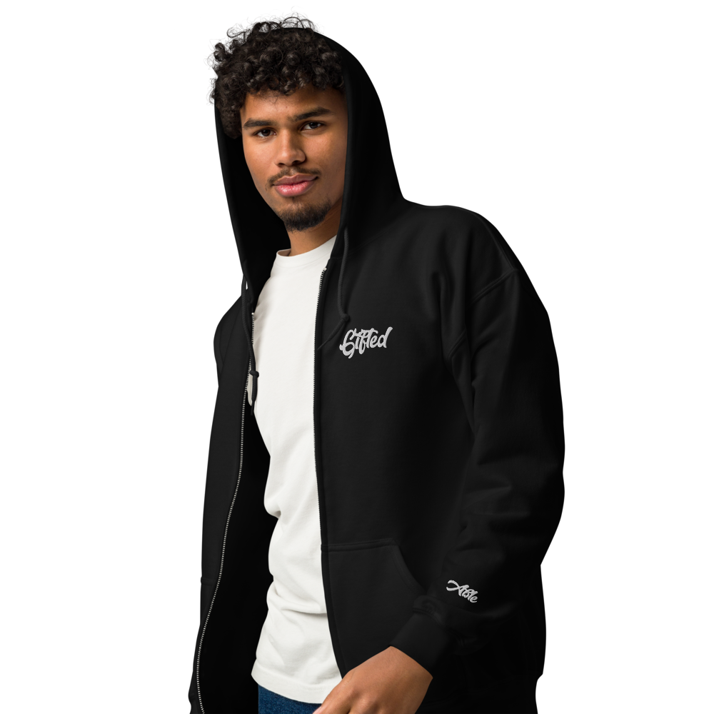 "Gifted" Embroidered Full-Zip Hooded Jacket