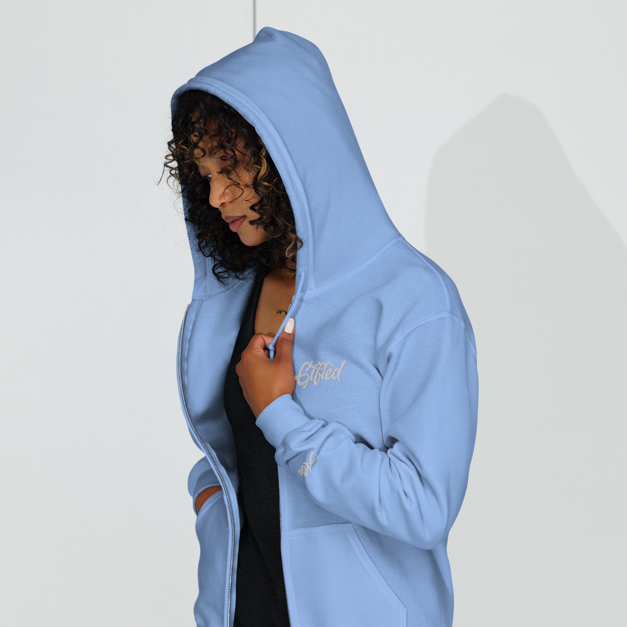 "Gifted" Embroidered Full-Zip Hooded Jacket
