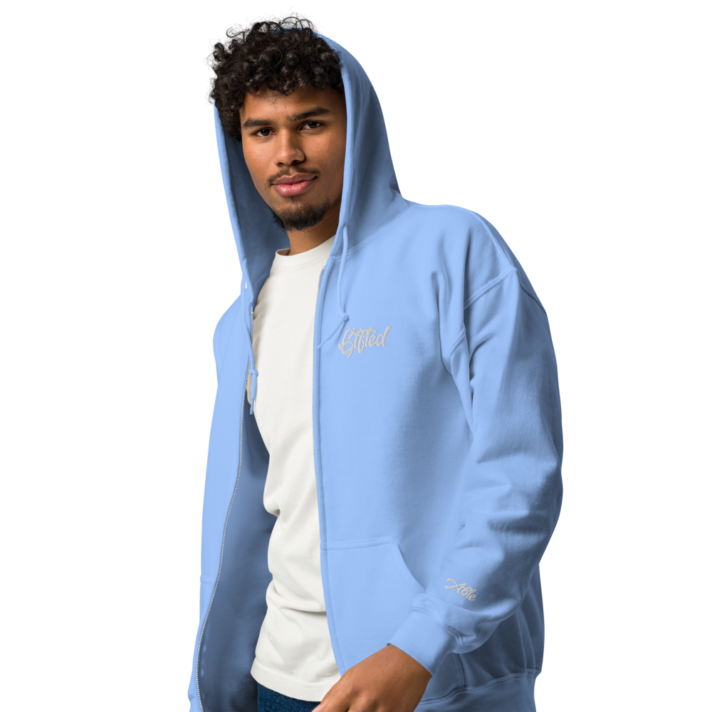 "Gifted" Embroidered Full-Zip Hooded Jacket
