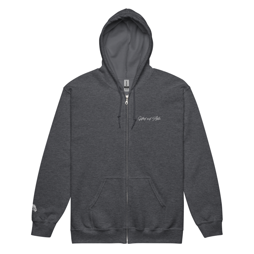 Dragon Embroidered Full-Zip G&A Hooded Jacket