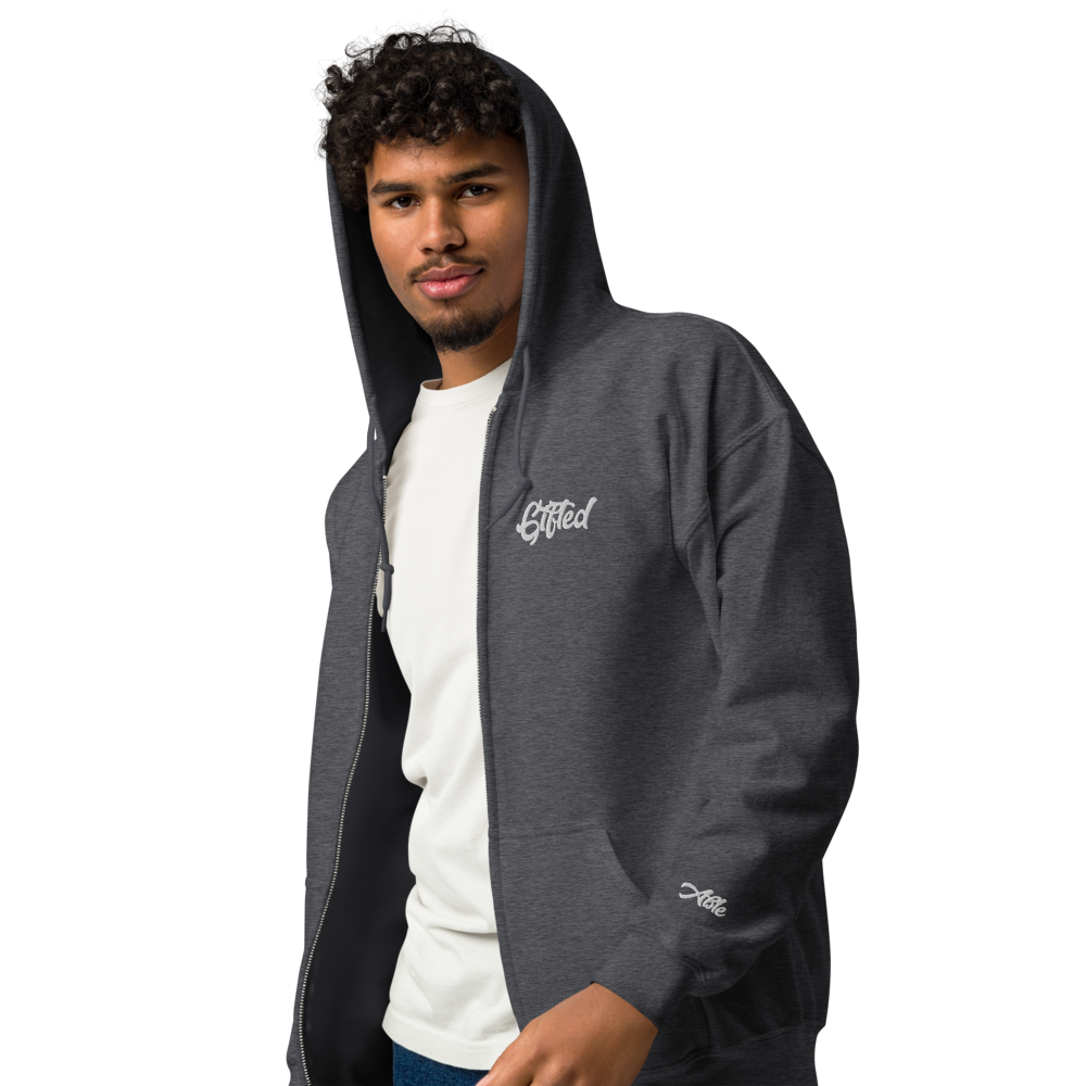 "Gifted" Embroidered Full-Zip Hooded Jacket