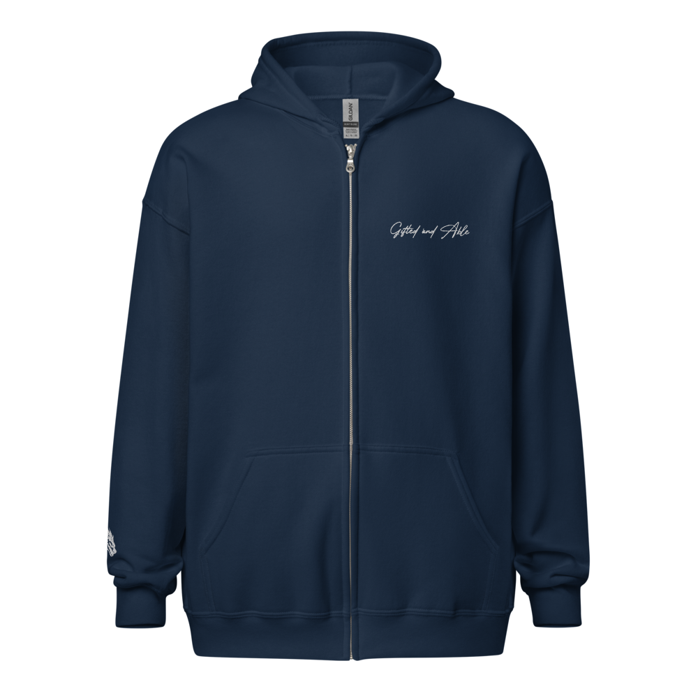 Dragon Embroidered Full-Zip G&A Hooded Jacket