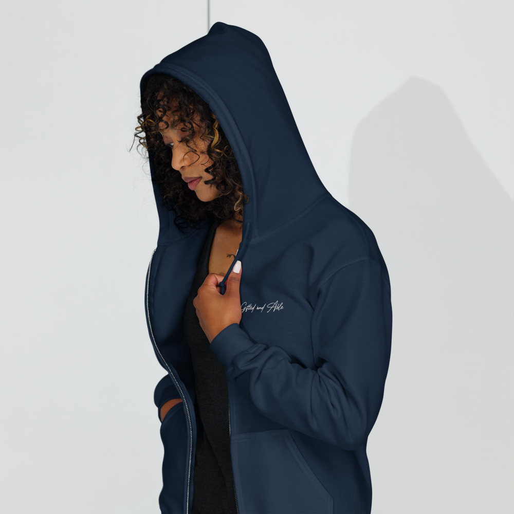 Dragon Embroidered Full-Zip G&A Hooded Jacket