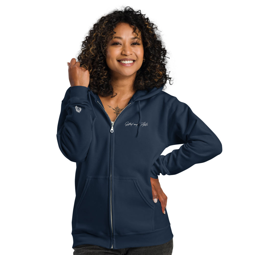 Dragon Embroidered Full-Zip G&A Hooded Jacket