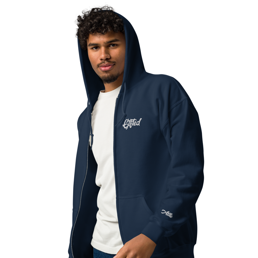 "Gifted" Embroidered Full-Zip Hooded Jacket