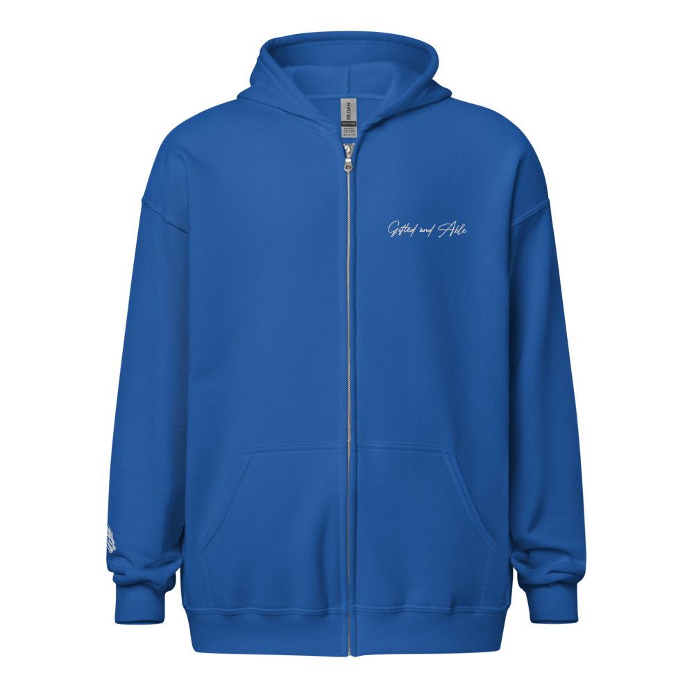 Dragon Embroidered Full-Zip G&A Hooded Jacket