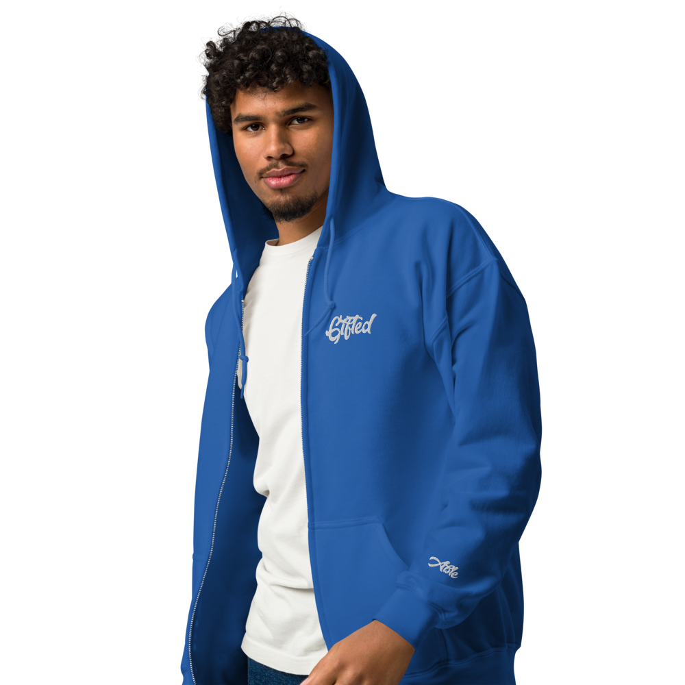 "Gifted" Embroidered Full-Zip Hooded Jacket