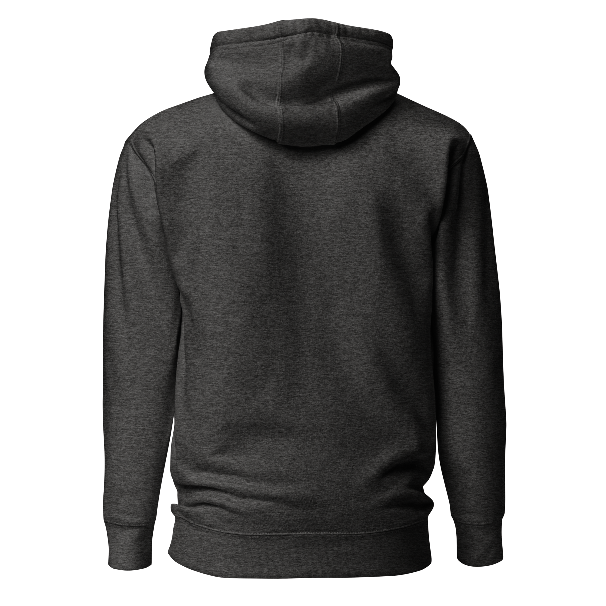 Charcoal Solid Embroidered Hoodie