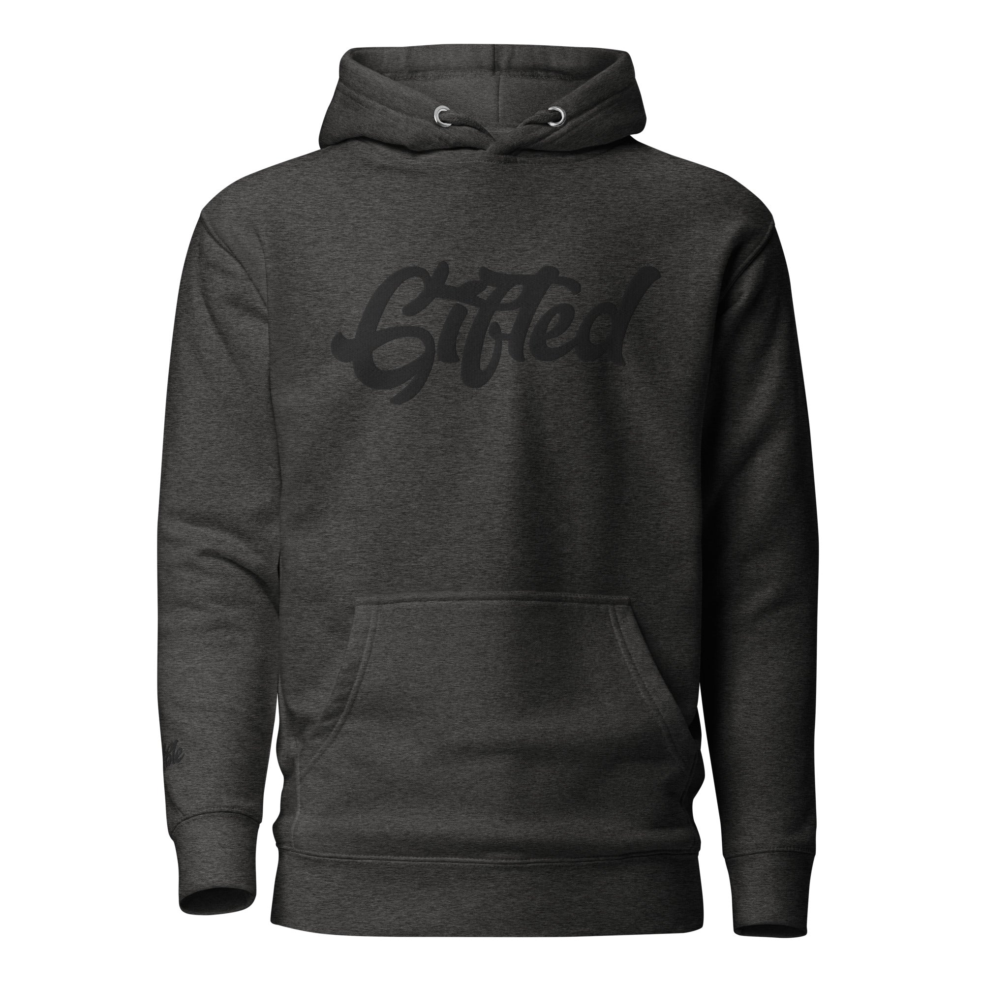 Heather Grey Gifted Embroidered Hoodie