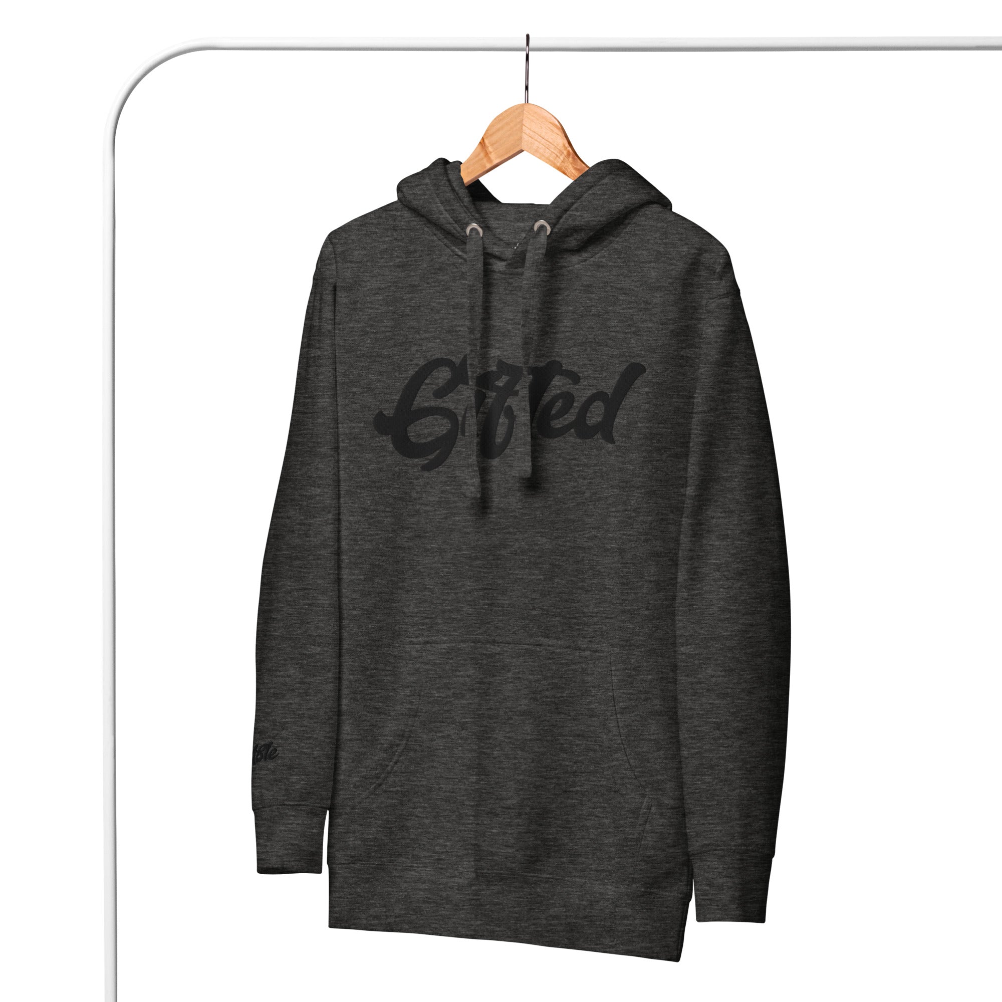 Heather Grey Gifted Embroidered Hoodie