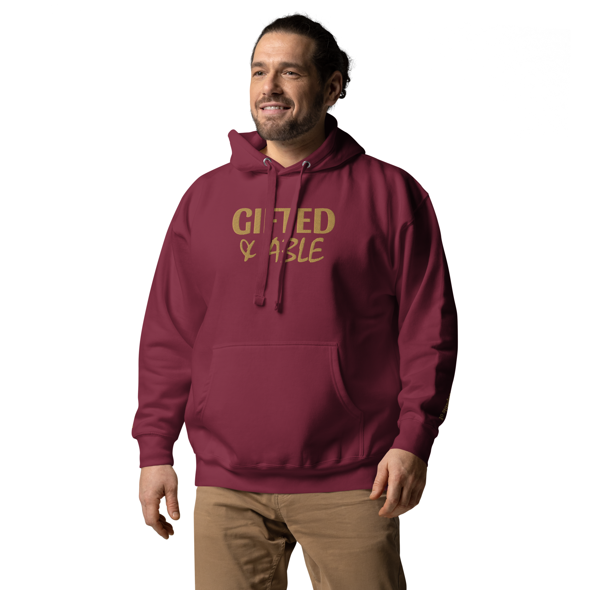 Solid Embroidered Hoodie