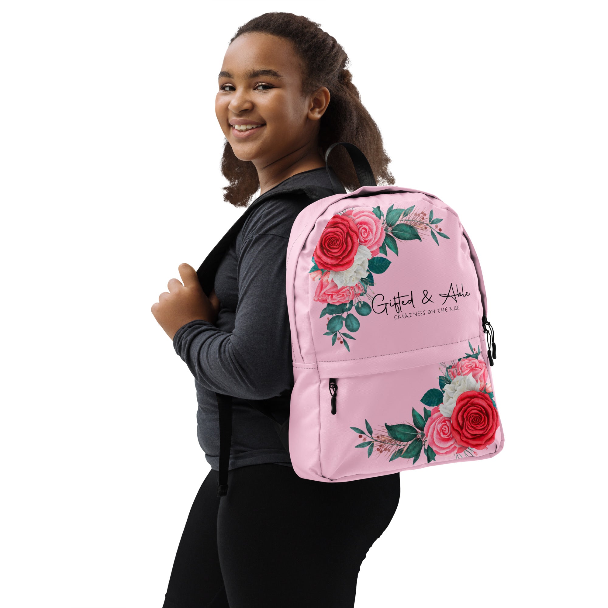 Pink Floral Backpack