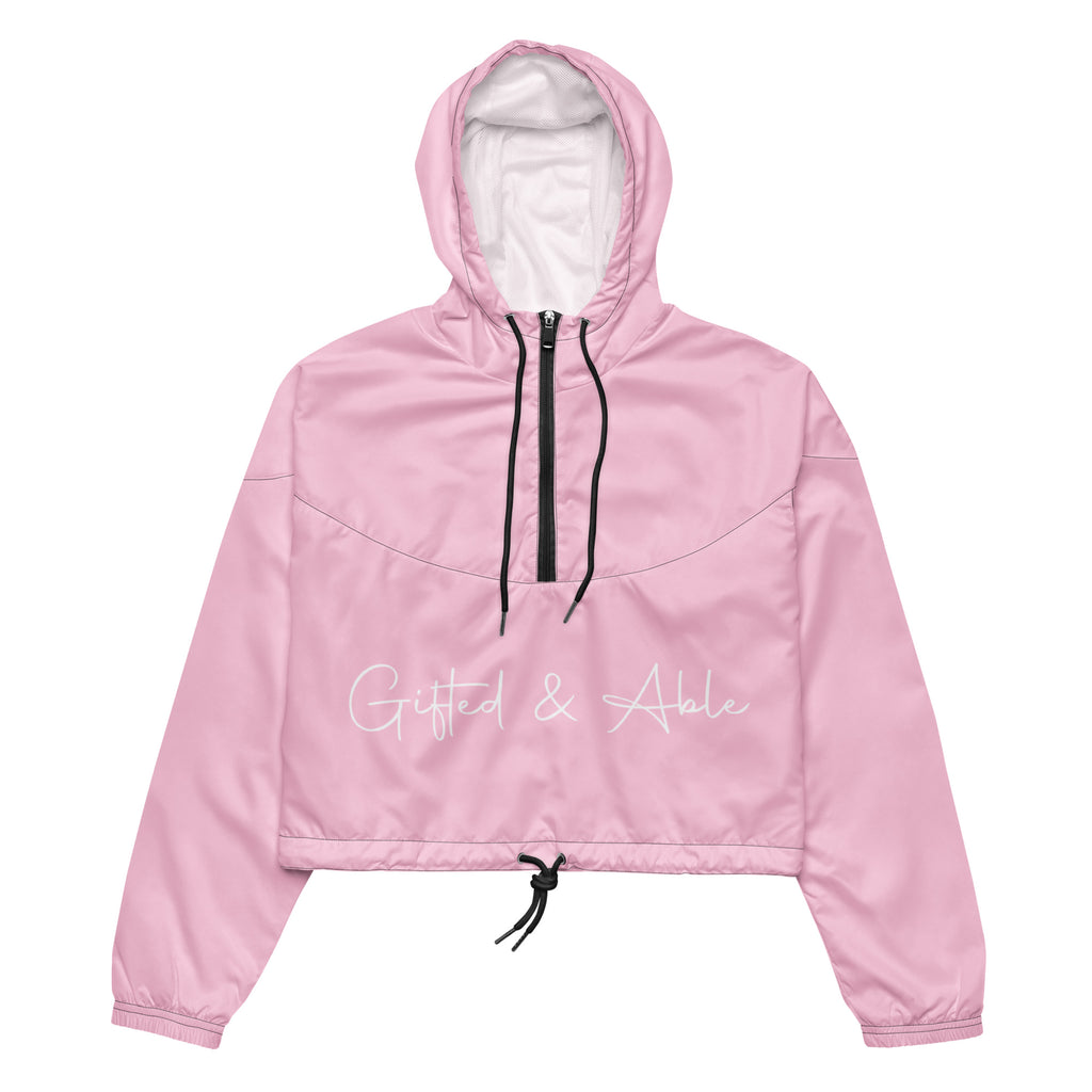 Pink cropped windbreaker