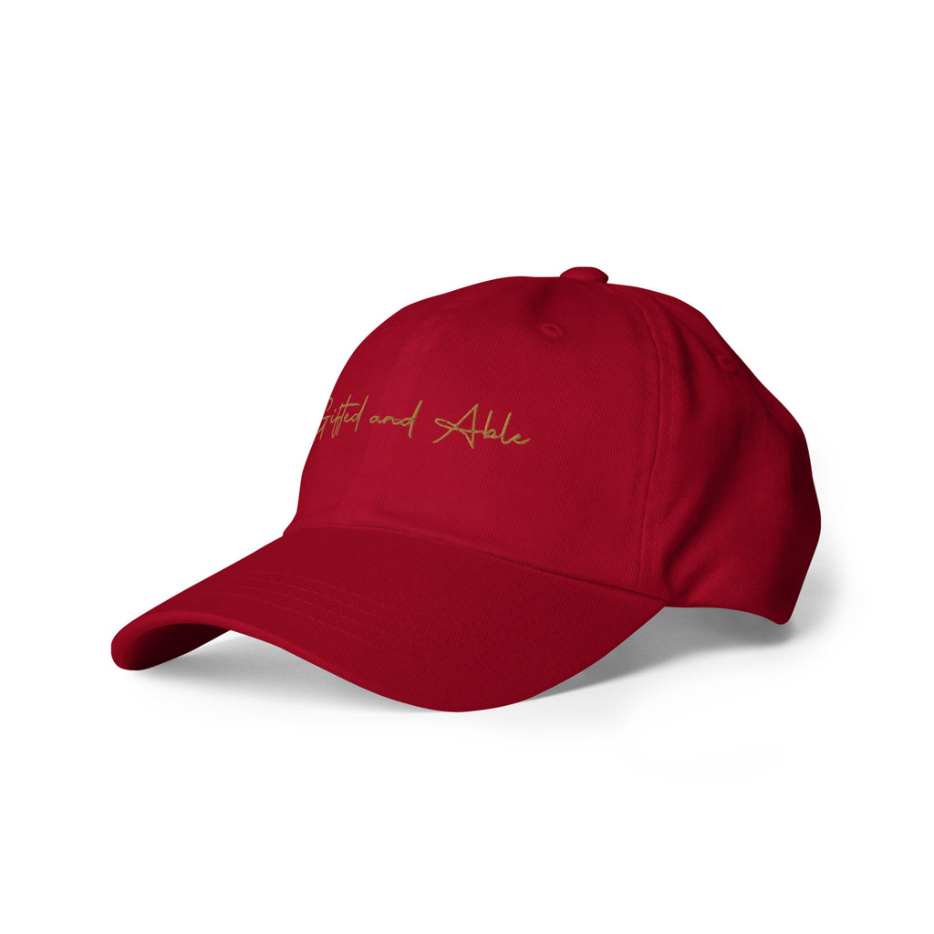Gold Signature Embroidered Dad hat
