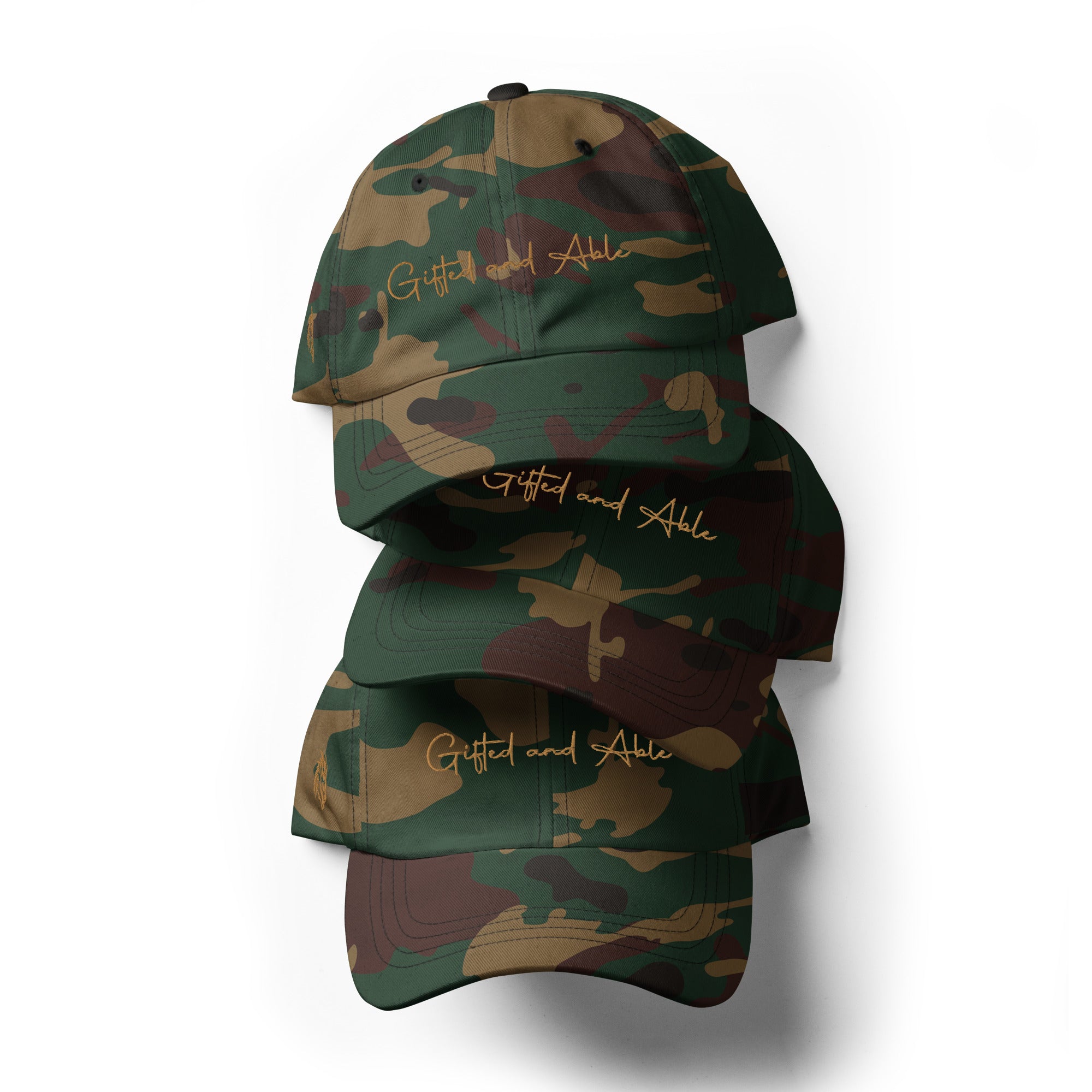 Gold Signature Embroidered Dad hat