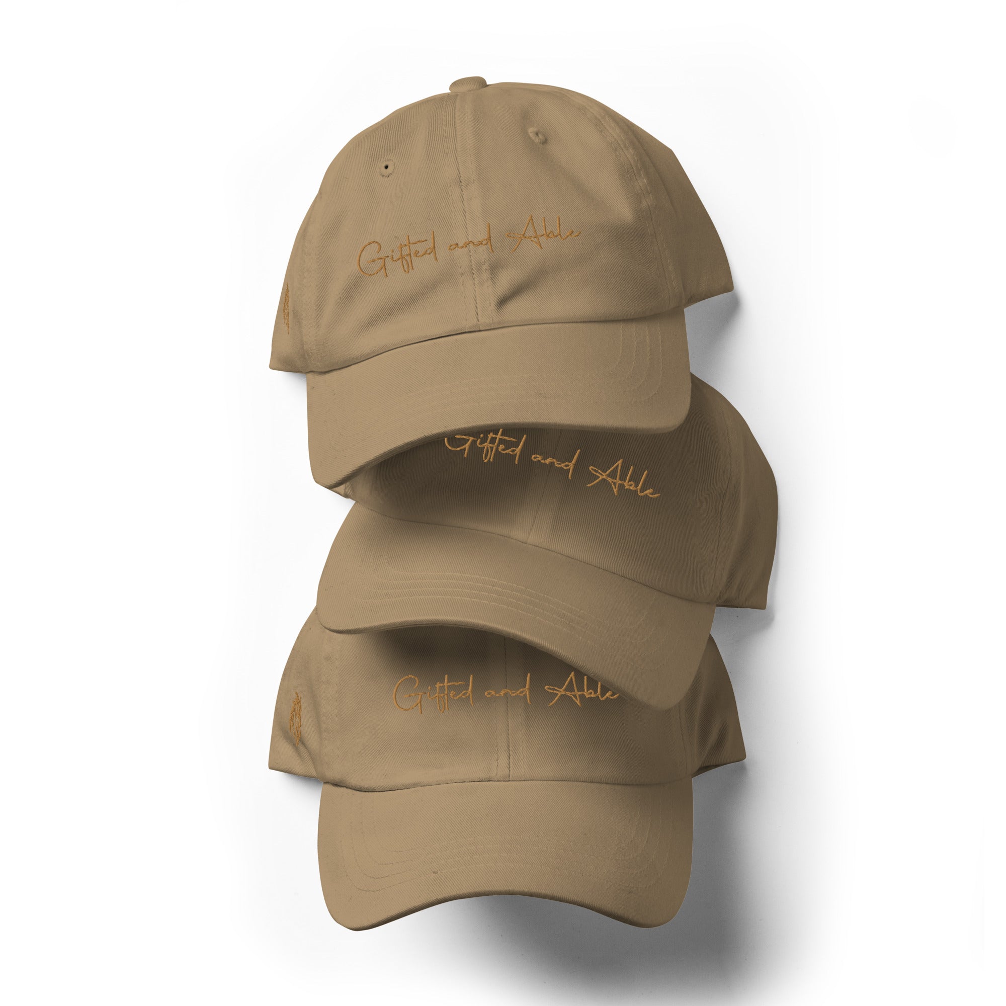 Gold Signature Embroidered Dad hat