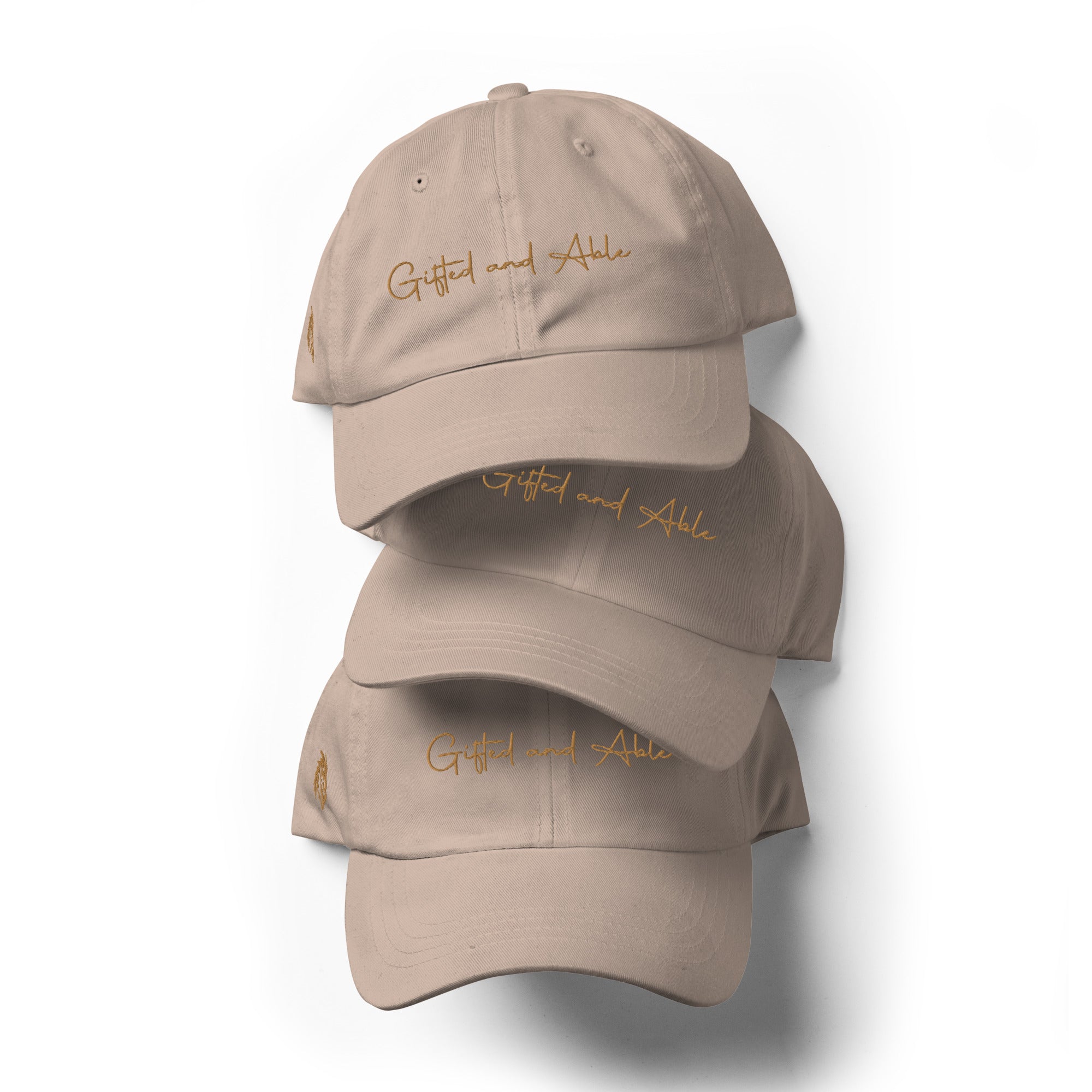 Gold Signature Embroidered Dad hat
