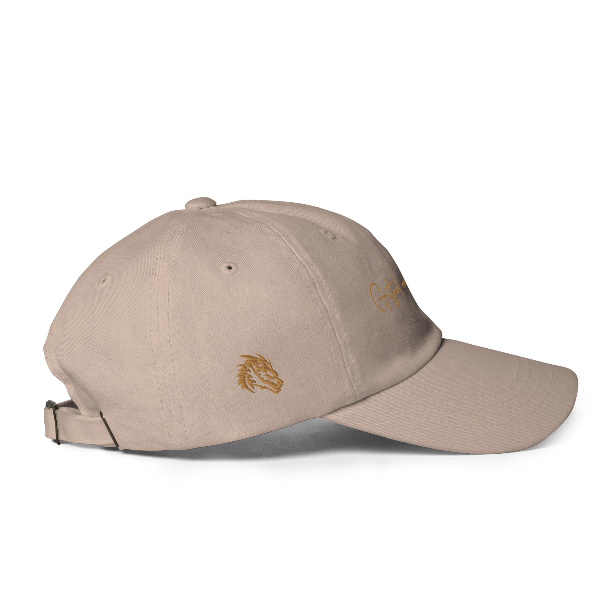 Gold Signature Embroidered Dad hat