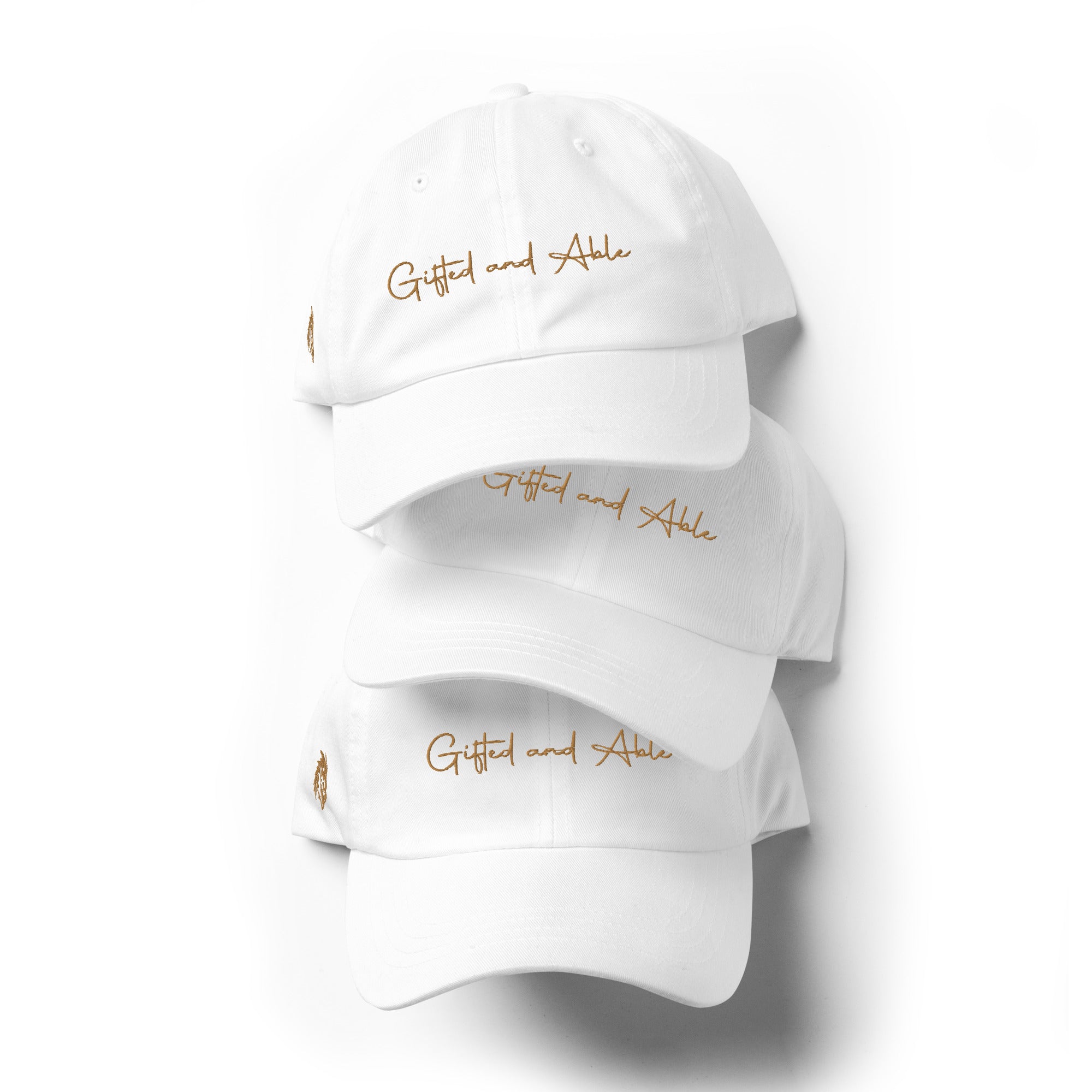 Gold Signature Embroidered Dad hat