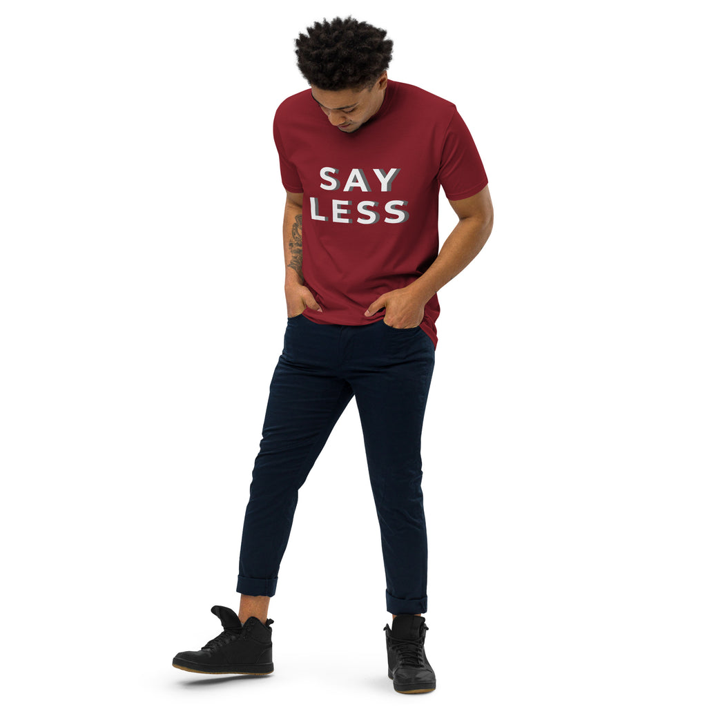 Say Less Men’s premium heavyweight tee