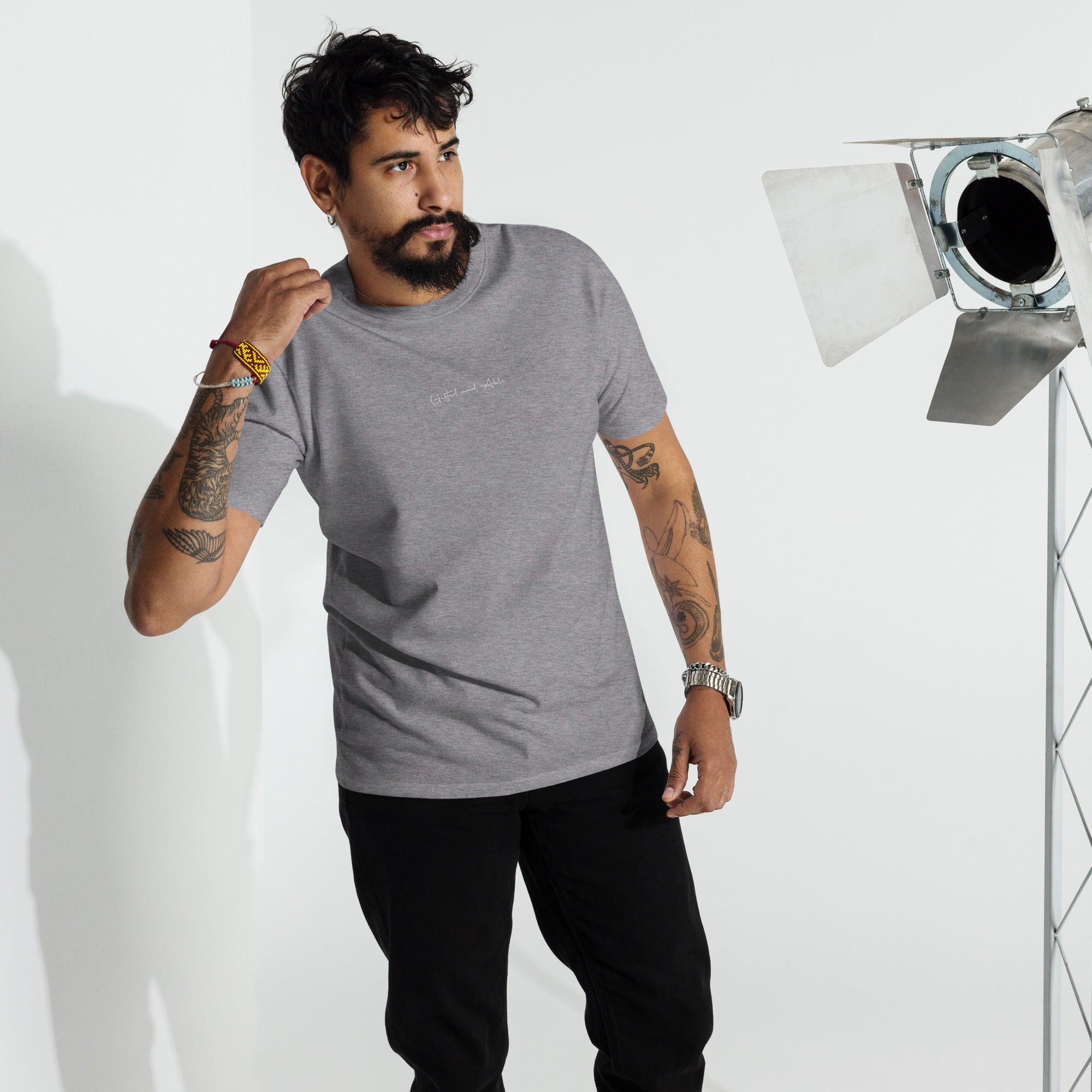Men’s premium heavyweight Embroidered tee
