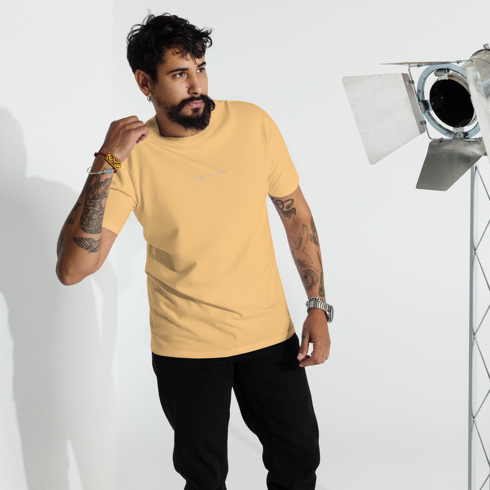 Men’s premium heavyweight Embroidered tee