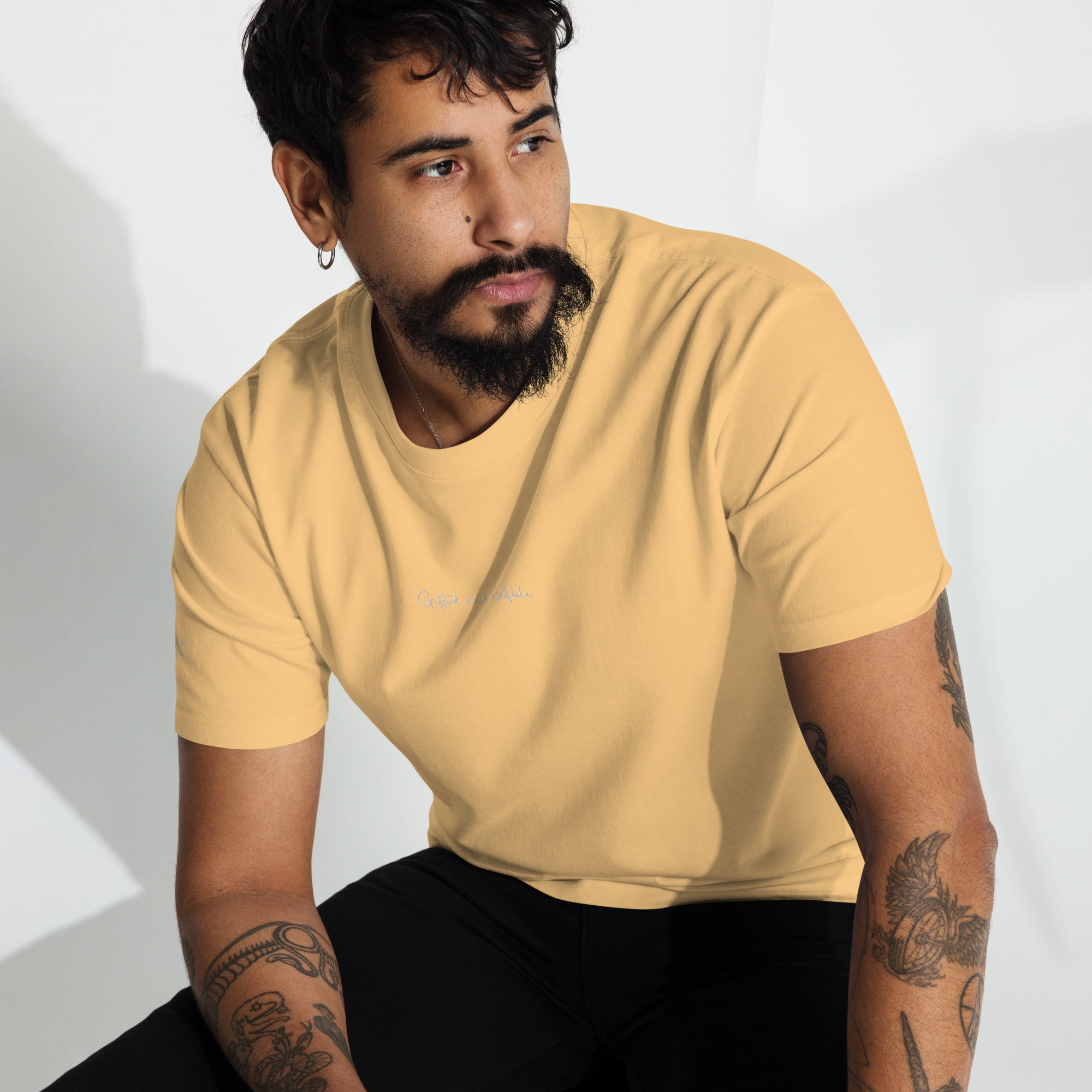 Men’s premium heavyweight Embroidered tee