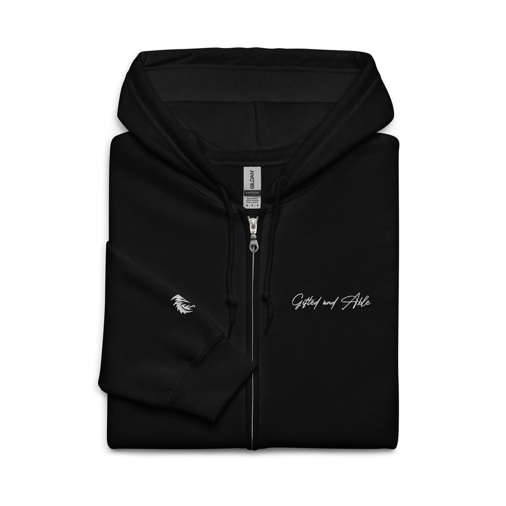 Dragon Embroidered Full-Zip G&A Hooded Jacket