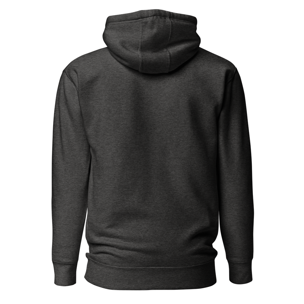 Charcoal Solid Embroidered Hoodie