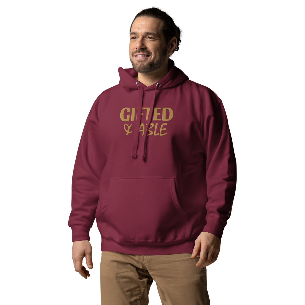 Solid Embroidered Hoodie