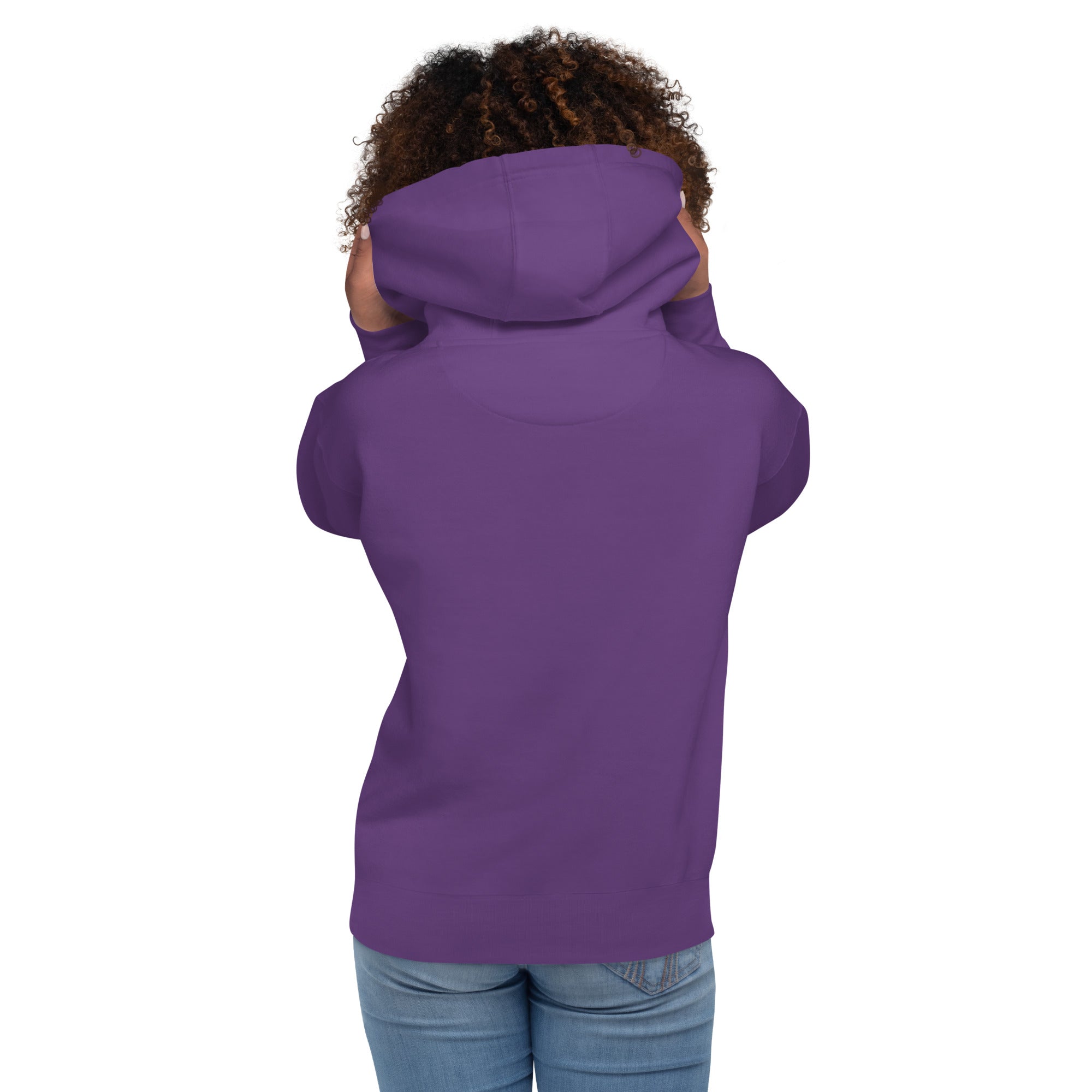 Royalty Purple Solid Embroidered Hoodie