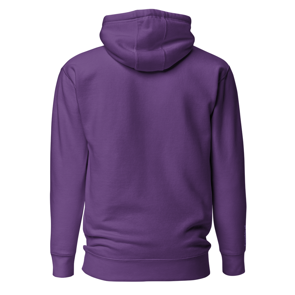 Royalty Purple Solid Embroidered Hoodie