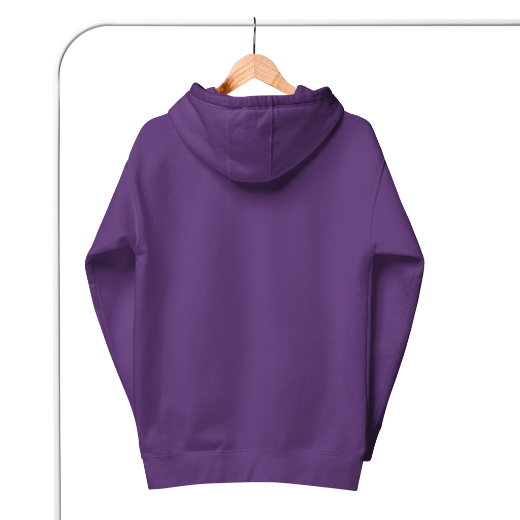 Royalty Purple Solid Embroidered Hoodie